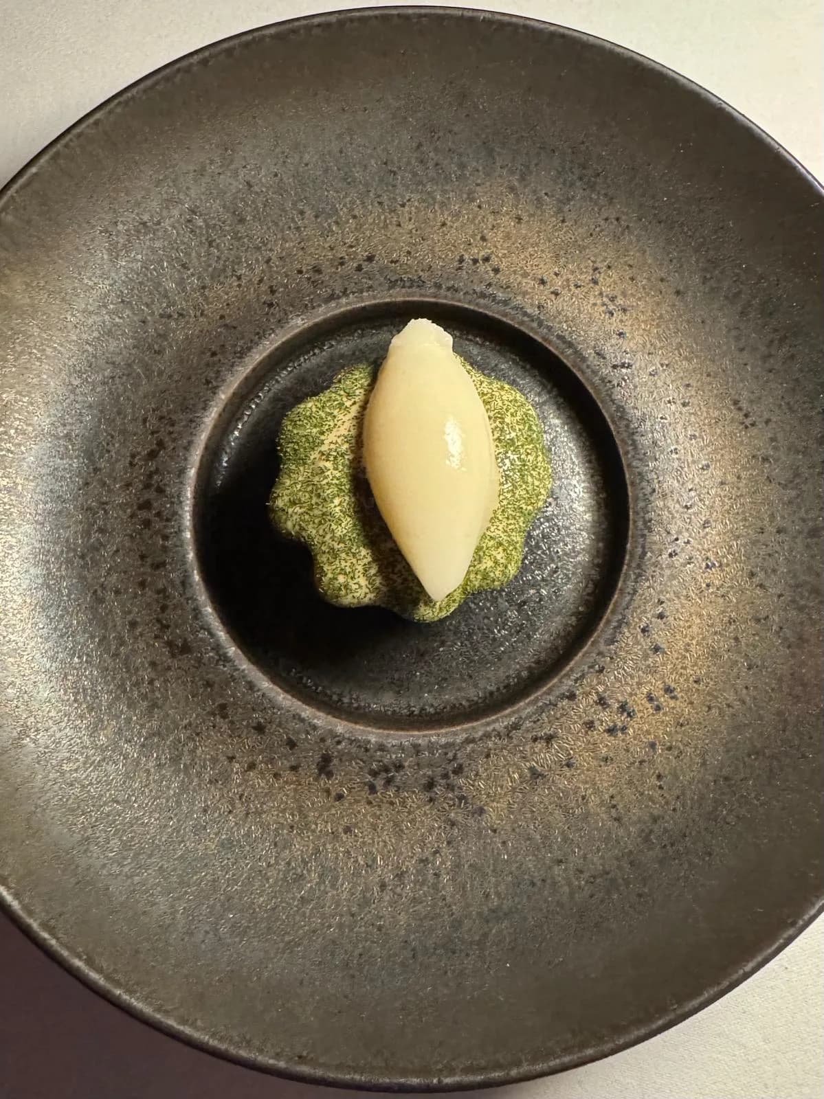 Pistachio dessert at a Cefalù restaurant