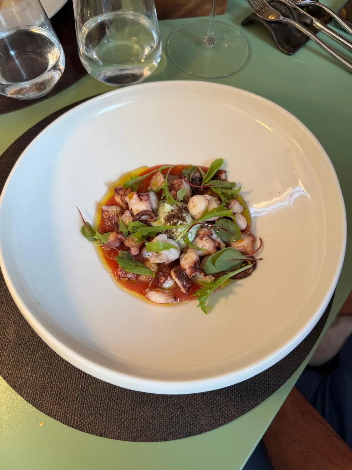 Octopus plate served as Sicilian street food in Cefalù