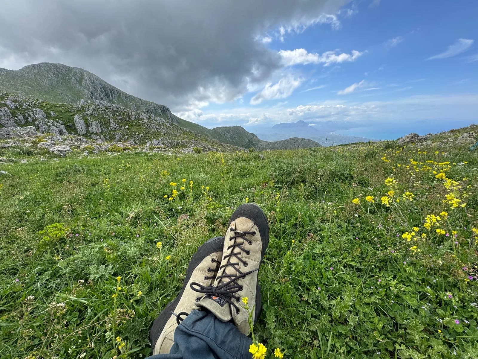 Hiking above Cefalù with coastal views